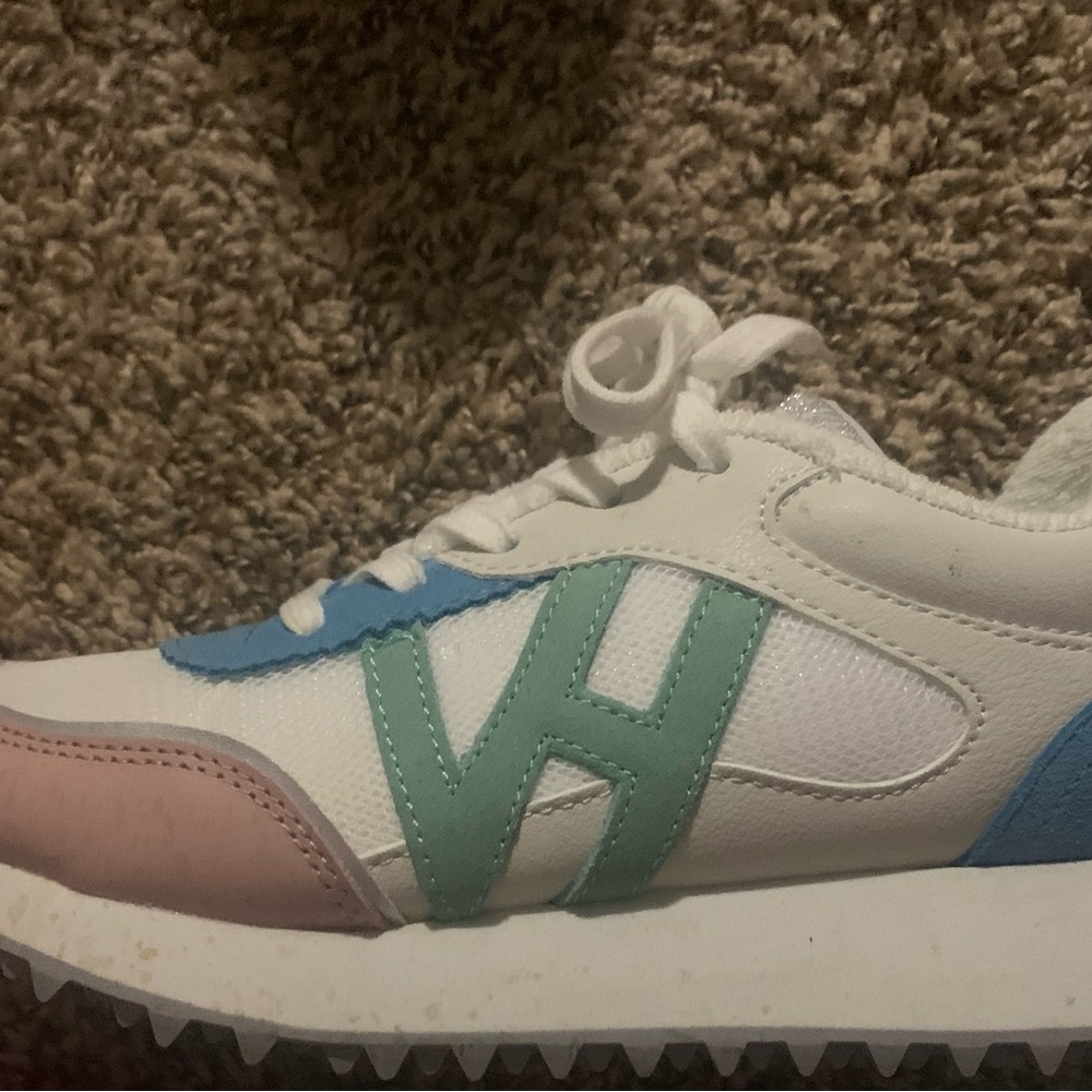 Vintage Havana White and Pink Sneakers